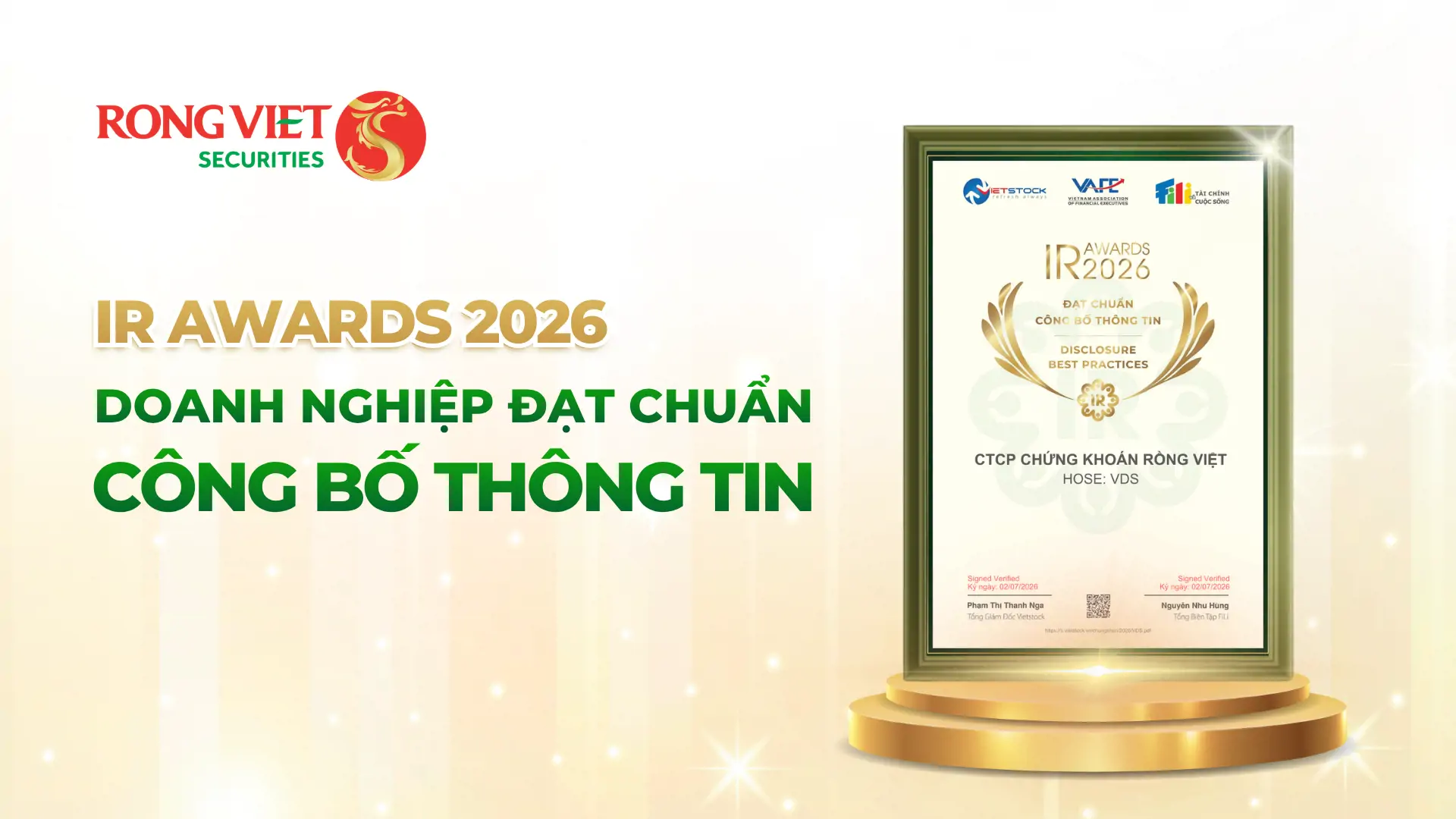 IR AWARD RỒNG VIỆT
